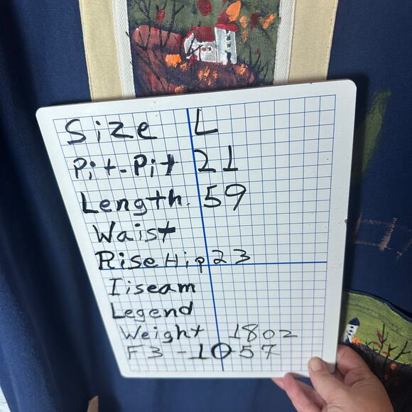 Cover charge women’s dress knit navy blue painted pockets Lagenlook art teacher - Picture 13 of 13